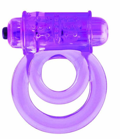 Screaming O Double O 6 Vibrating Dual Cock Ring - Stretchy Cock Rings