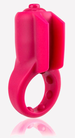 Screaming O Primo Minx Merlot Vibrating Cock Ring with Clitoral Stimulator - Cock Rings