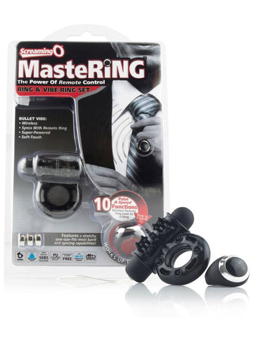 Screaming O MasteRing Ring & Vibe Ring Set Dual Cock Ring Vibrator - Vibrating Cock Rings