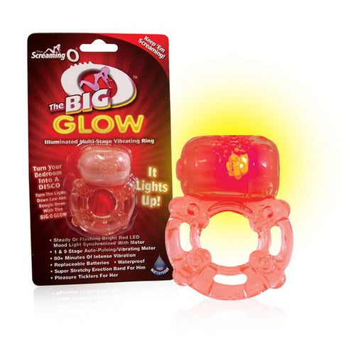 Screaming O The Big O Glow LED Vibrating Cock Ring with 9 Functions - Cock Rings