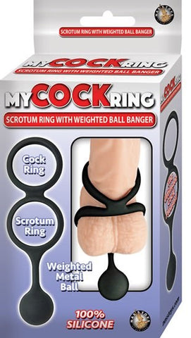 Nasstoys Scrotum Ring with Weight Ball Banger Weighted Cock Ring - Cock Rings