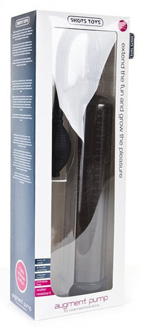 Shots Toys Augment Pump Black Penis Enhancement Vacuum System - Pumps, Extenders and Sleeves