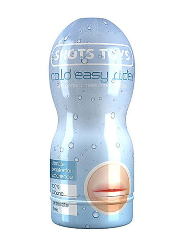 Shots Toys Easy Rider Cold Masturbator Mouth with Cooling Technology - Masturbators and Strokers