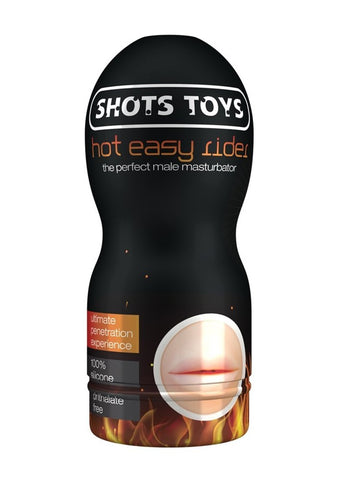 Shots Toys Easy Rider Hot Masturbator Mouth with Adjustable Suction - Masturbators and Strokers