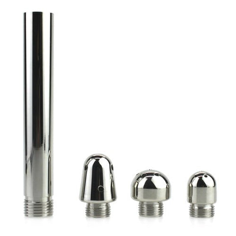 BDStyle Shower Enema Water Nozzle 3 Style Plug Head 3 Interchangeable Heads - Enemas and Douches