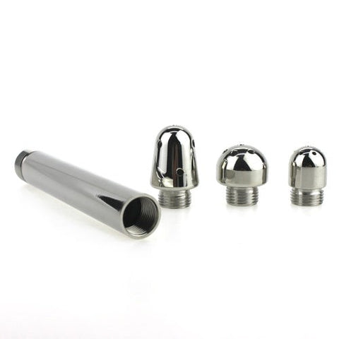 BDStyle Shower Enema Water Nozzle 3 Style Plug Head 3 Interchangeable Heads - Enemas and Douches