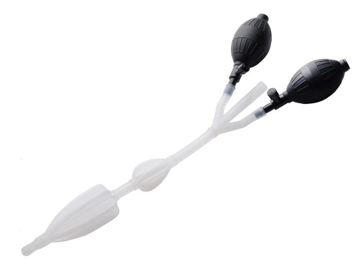 Silicone Anal Catheter with Bulbs Try The Best - - Anal Cleansing