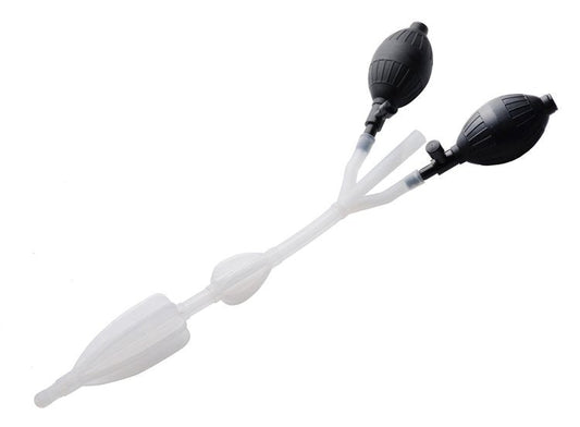 Silicone Anal Catheter with Bulbs Try The Best - - Anal Cleansing