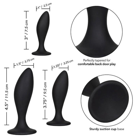 California Exotics Silicone Curve Anal Plug Kit - Butt Plugs