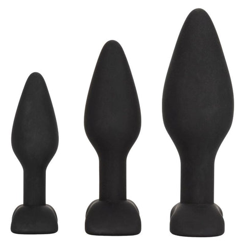 CalExotics 3 Piece Silicone Anal Plug Exerciser Kit - Butt Plugs