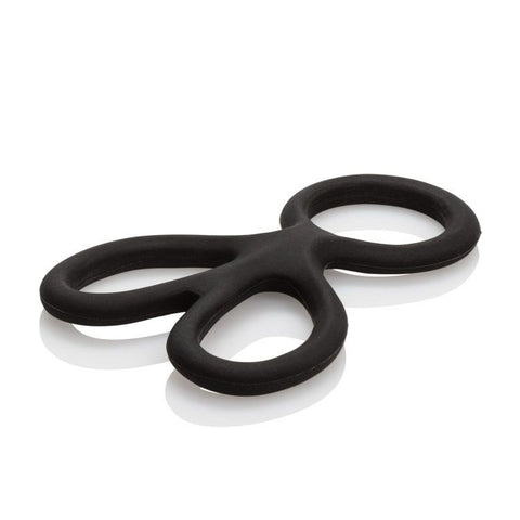 CalExotics Silicone Ball Spreader Erection Enhancer - Stretchy Cock Rings