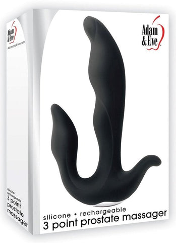 Adam & Eve Sextoys Silicone Rechargeable 3 Point Prostate Massager Triple Zone - Prostate Toys