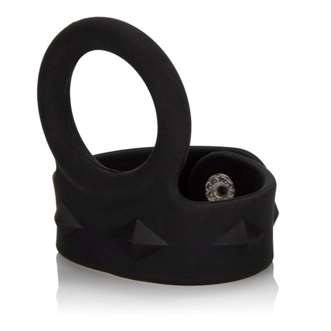 California Exotics Silicone Tri Snap Scrotum Support Cock Ring Adjustable Fit - Cock Rings