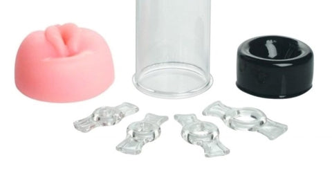 XR Brands Size Matters Autoboss Pump with Vaginal Entry Sleeve USB Rechargeable - Pumps, Extenders and Sleeves