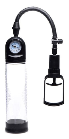XR Brands Size Matters Trigger Penis Pump with Gauge Professional Grade - Pumps, Extenders and Sleeves