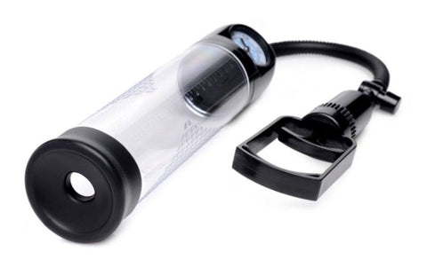 XR Brands Size Matters Trigger Penis Pump with Gauge Professional Grade - Pumps, Extenders and Sleeves