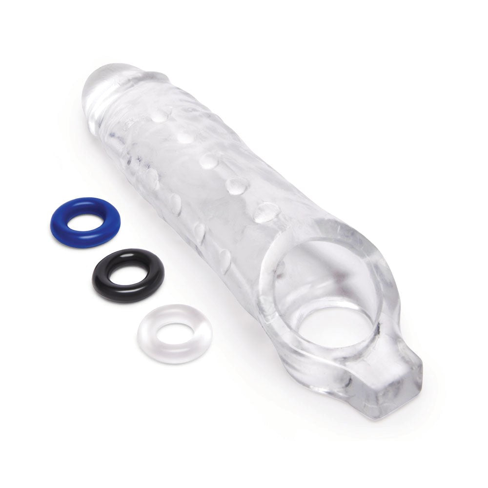Size Up 1 Inch See-Thru Stretch Penis Extender - - Pumps, Extenders and Sleeves