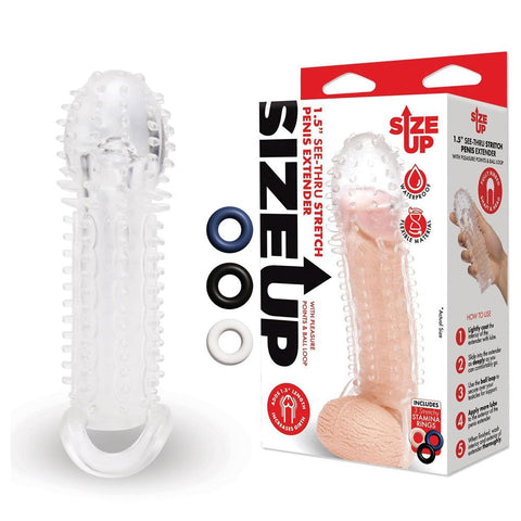 Size Up 1.5 Inch Transparent Comfort Extender - Pumps, Extenders and Sleeves