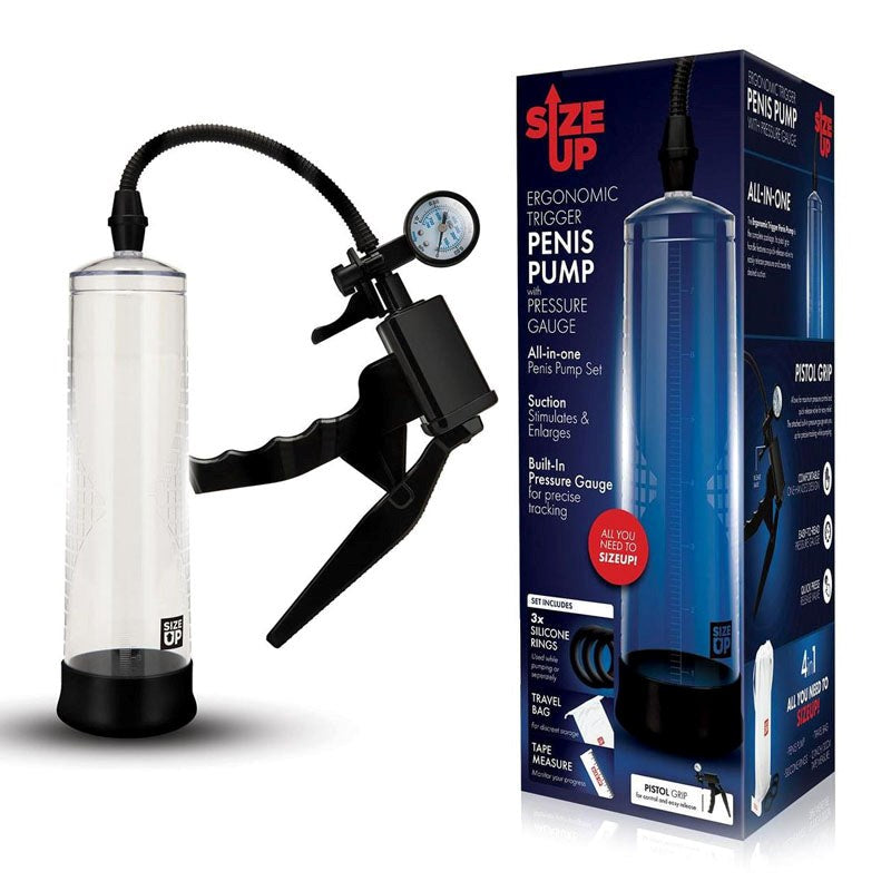Size Up Ergonomic Trigger Penis Pump - - Pumps, Extenders and Sleeves