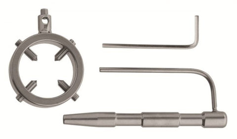 XR Brands Skewer Spiked CBT Urethral Plug with Retractable Spikes - Cock Rings