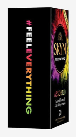 Ansell Skyn Assorted 20 Condoms Premium Non Latex Protection Variety - Condoms