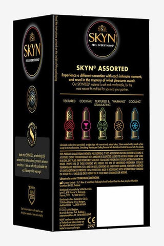 Ansell Skyn Assorted 20 Condoms Premium Non Latex Protection Variety - Condoms