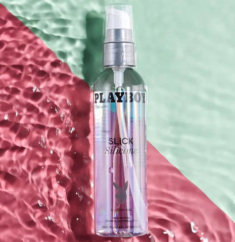 Playboy Pleasure Slick Silicone Based Personal Lubricant Long Lasting - Silicone Based Lubes