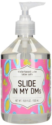 Shots Toys Slide In My DMs 500ml Water Based Lubricant Premium Formula - Lubricants & Lotions