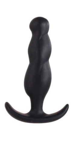 NANMA Corporation Smiling 4.5 Inch Silicone Butt Plug Black Premium Silicone - Butt Plugs