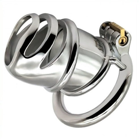 BDStyle Snub Nose Stainless Steel Chastity Cage with Multiple Ring Sizes - Male Chastity