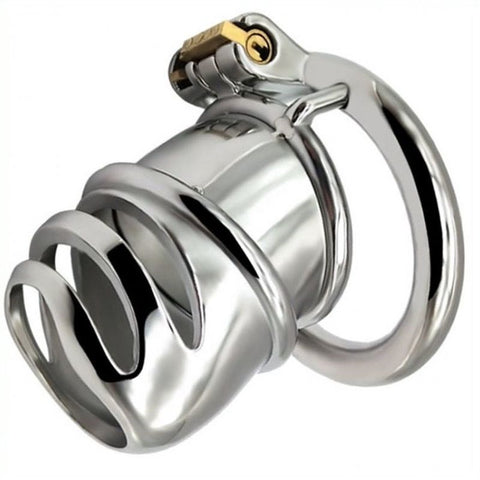 BDStyle Snub Nose Stainless Steel Chastity Cage with Multiple Ring Sizes - Male Chastity
