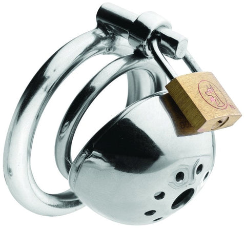 Dual-Ring Confinement Cage for Naughty Subs by XR Brands - Male Chastity