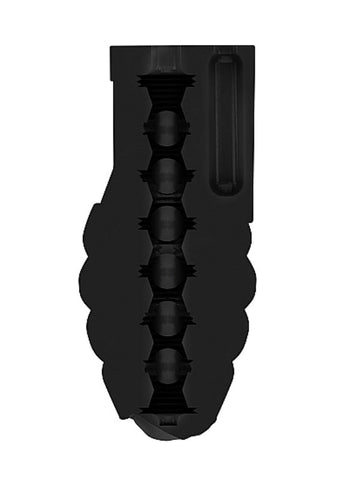 Shots Toys SONO No. 22 Stroker with Vibrating Bullet Black Masturbator - Masturbators and Strokers