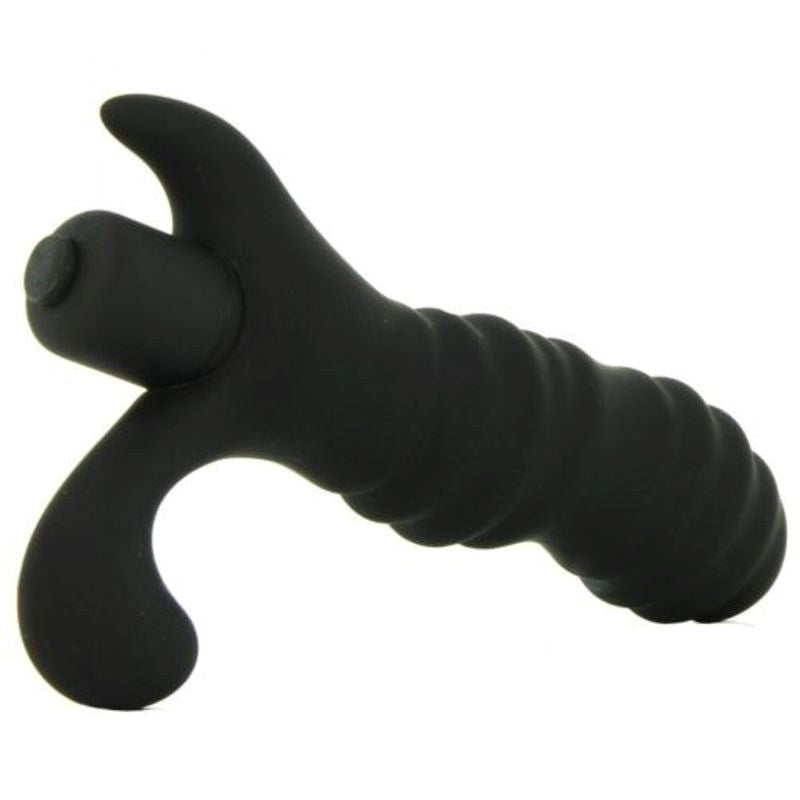 SONO No. 26 Vibrating Anal Plug Black Push And Play CRings - - Anal Vibrators