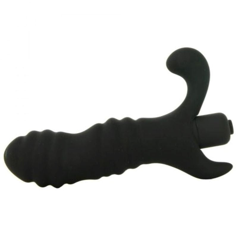 SONO No. 26 Vibrating Anal Plug Black Push And Play CRings - - Anal Vibrators