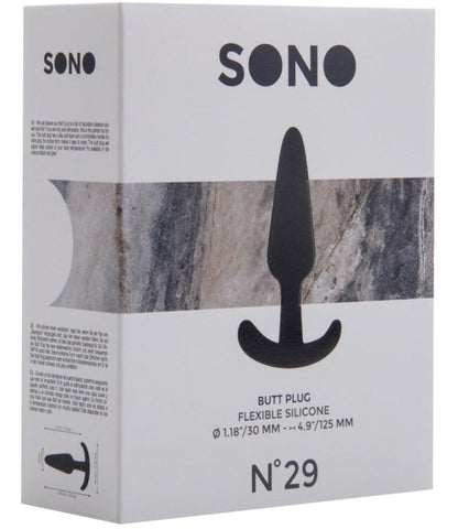 Shots Toys SONO No. 29 Butt Plug Black Premium Silicone Design - Butt Plugs