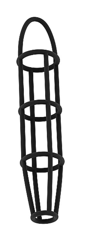 SONO No. 30 Silicone Cockcage with Ball Strap Black - - Pumps, Extenders and Sleeves