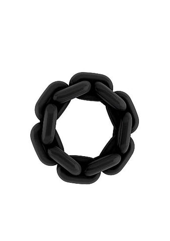 Sono No. 6 Chain Cock Ring Feel The Perfect Fit Premium Silicone - Cock Rings