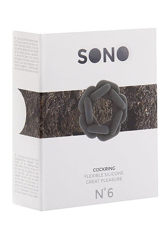 Sono No. 6 Chain Cock Ring Feel The Perfect Fit Premium Silicone - Cock Rings