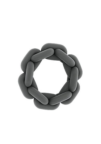 Sono No. 6 Chain Cock Ring Feel The Perfect Fit Premium Silicone - Cock Rings