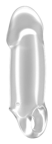 Sono No.37 Stretchy Thick Penis Extension Translucent with Ball Strap - Pumps, Extenders and Sleeves