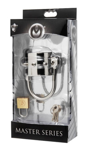 XR Brands Spiked CBT Ball Stretcher With Scrotum Separator Steel Device - Cock Rings