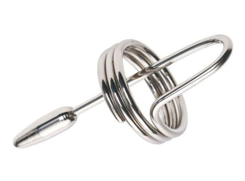 BDStyle Spinner Cock Plug with Rotating Steel Urethral Stimulation - Penis Plugs