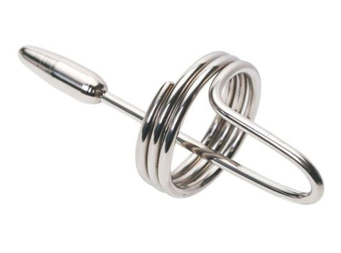 BDStyle Spinner Cock Plug with Rotating Steel Urethral Stimulation - Penis Plugs