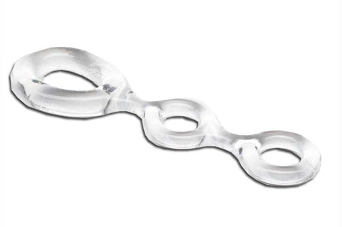 Sport Fucker 3 Way Multi Function Cock Ring Ball Stretcher TPR Rubber - Cock Rings