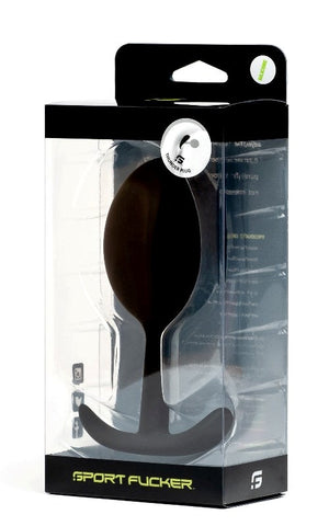 Sport Fucker Thunder Plug Large Black with Internal Moving Balls - Butt Plugs