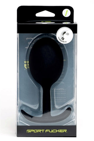 Sport Fucker Thunder Plug Large Black with Internal Moving Balls - Butt Plugs