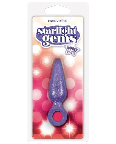 NS Novelties Starlight Gems Booty Pops Glitter Purple Anal Plug - Prostate Toys