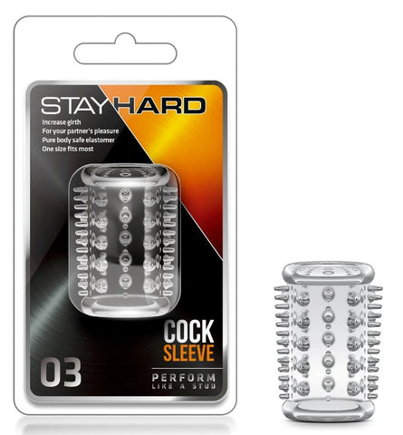 Blush Novelties Stay Hard Cock Sleeve 03 Textured Penis Enhancement - Pumps, Extenders and Sleeves