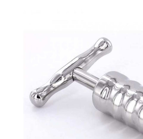 Hells Couture Steel Anal Rammer & T Bar 4 Rings Handle Stainless Steel - Anal Dildos